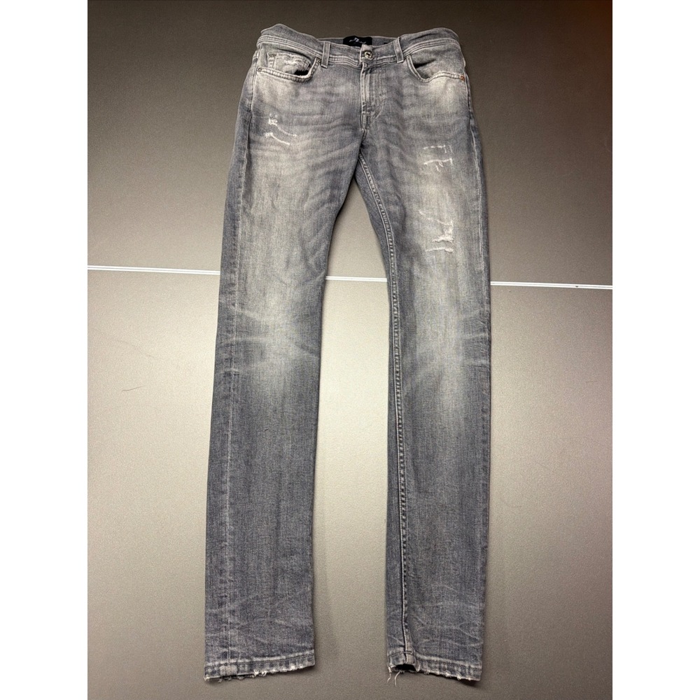 7 For All Mankind Paxtyn Luxe‎ Performance Skinny Jeans Mens 31x32 Gray Stretch